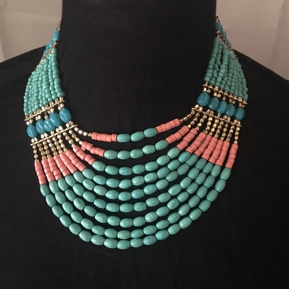 Decree Turquoise and Coral necklace - Picture 7 of 7